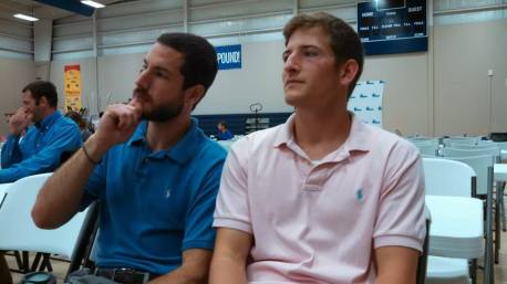 Brian And Sean Mentally Preparing For Class In Their Reverse Matching Polos